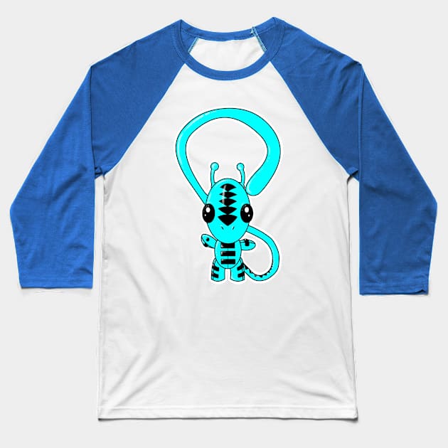 Art Lifeform: Blue Baseball T-Shirt by Fox Layng Art